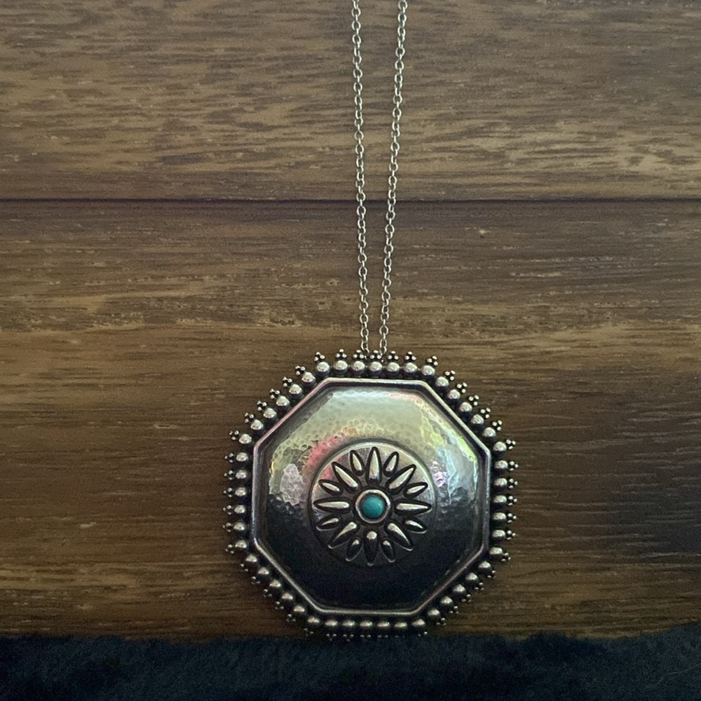 Brighton’s Telluride turquoise & silver Necklace - South Western cowgirl vibes - Picture 4 of 5